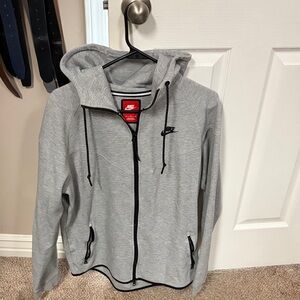Nike Light Gray Full-Zip Hoodie